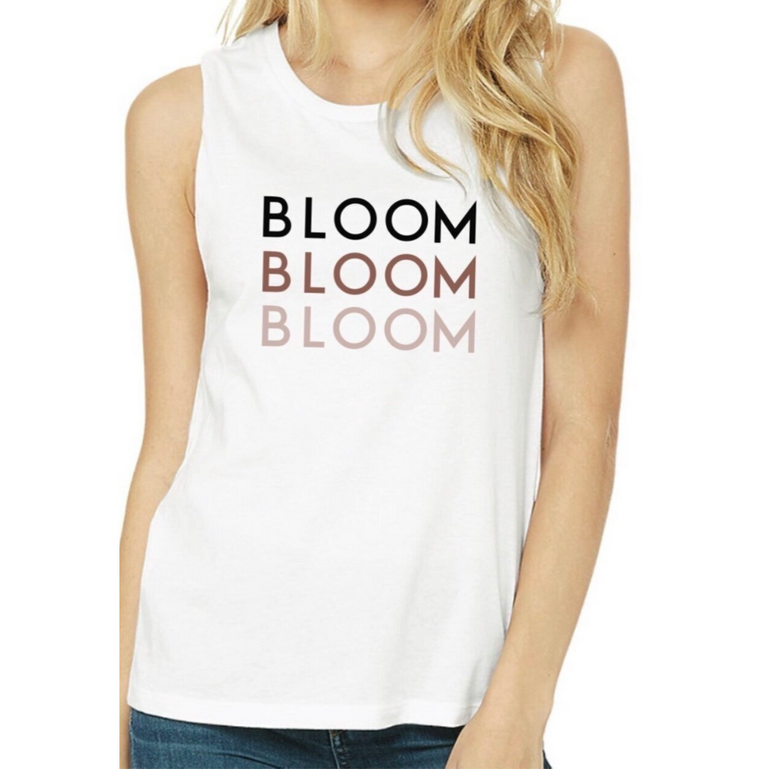 Triple Bloom Tank (White)